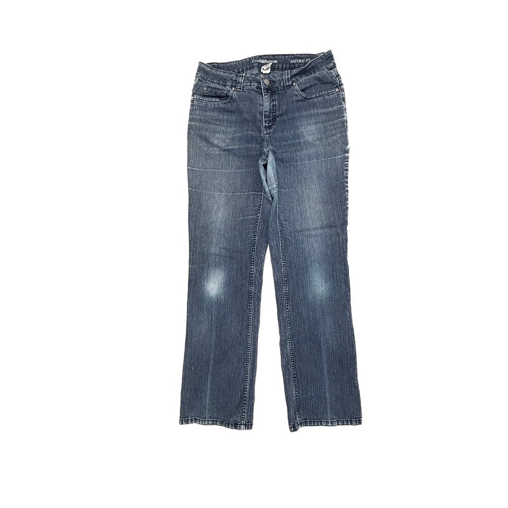 Croft & Barrow Natural‎ Fit Straight leg Women's size 6 Dark Blue Denim Jeans